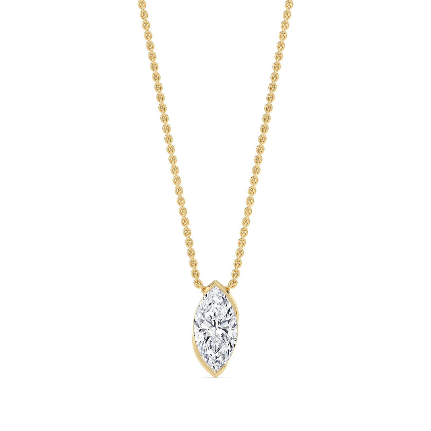 14K Yellow Gold Diamond Pendant