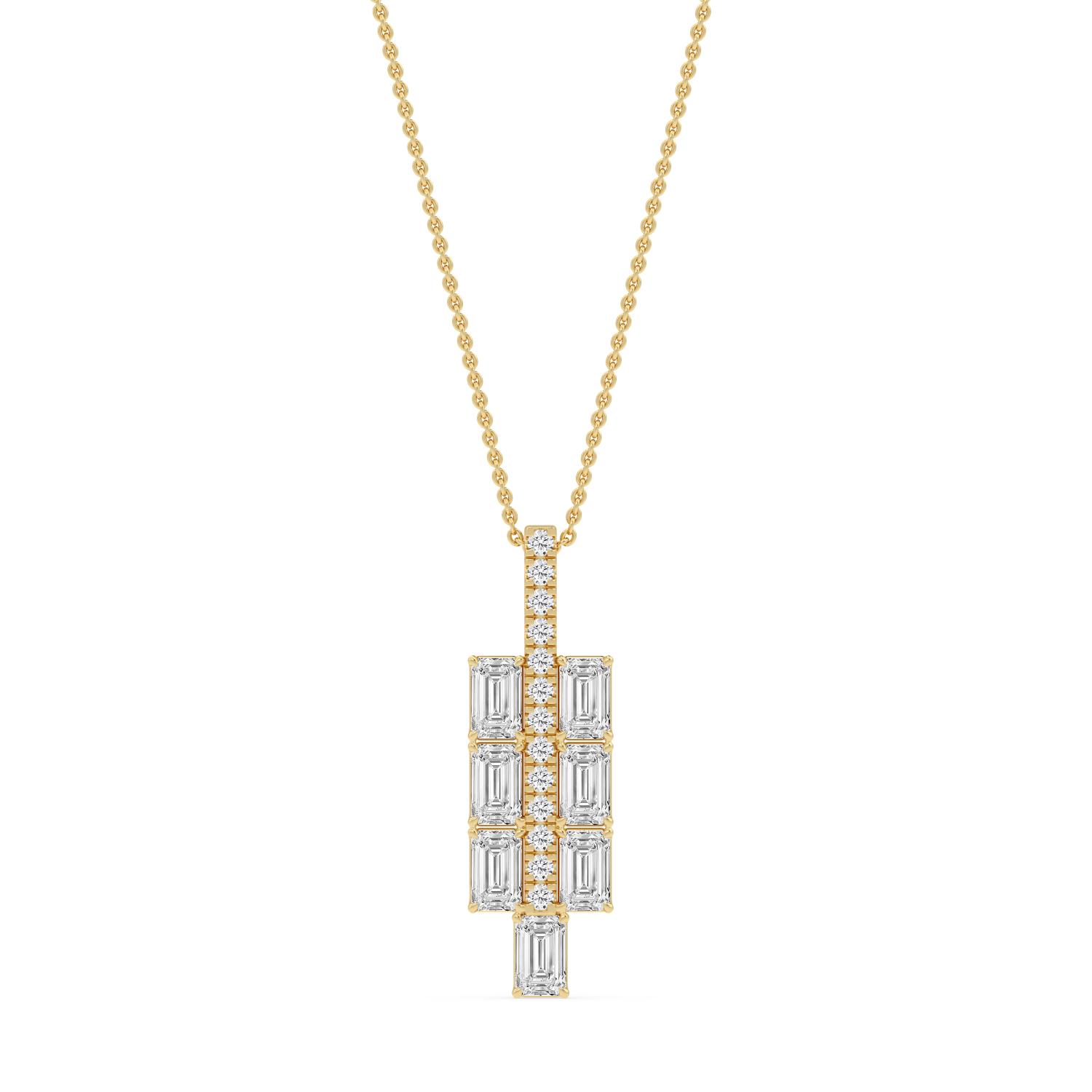 14K Yellow Gold Diamond Pendant