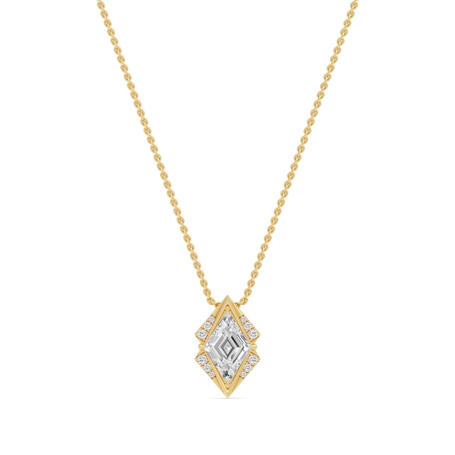 14K Yellow Gold Diamond Pendant