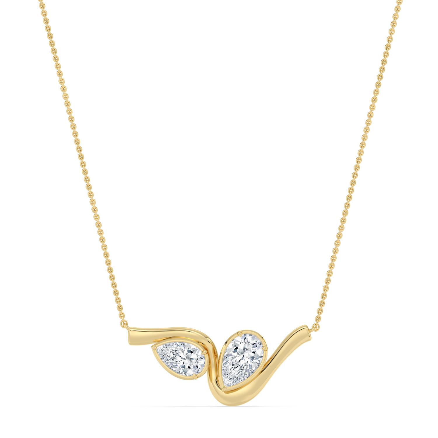 14K Yellow Gold Diamond Pendant