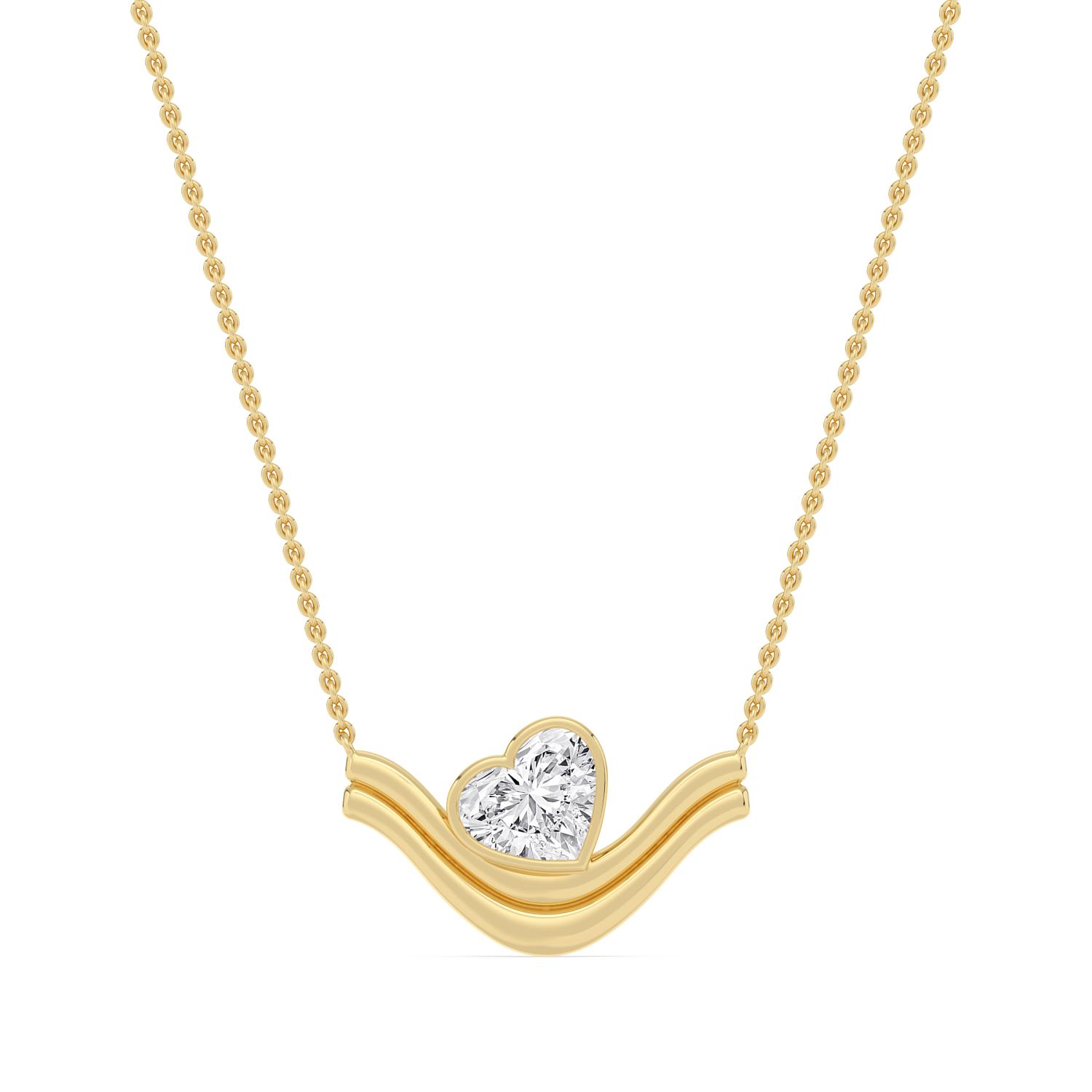 14K Yellow Gold Diamond Pendant