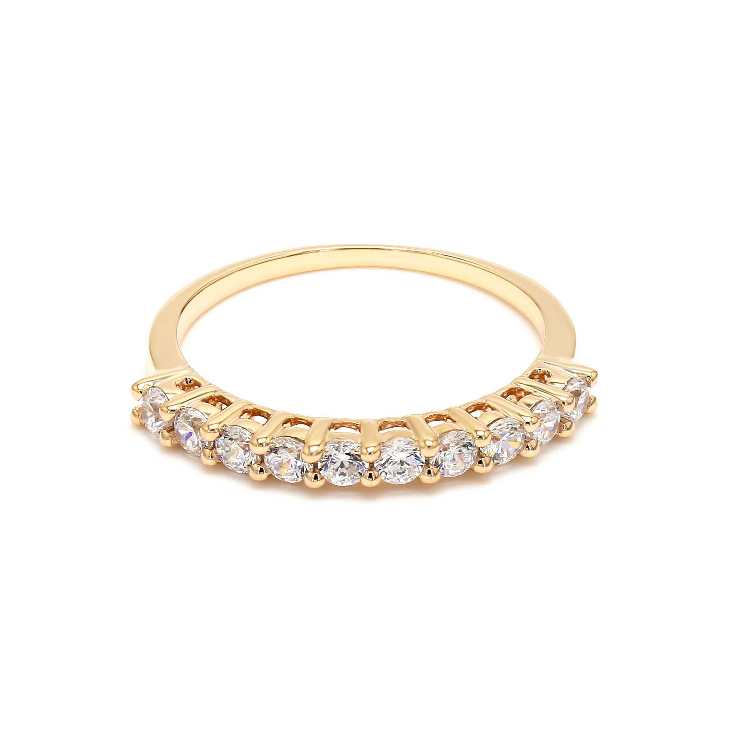 14K Yellow Gold . tw. Diamond Stackable Ring