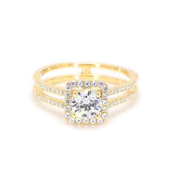 14K Yellow Gold Diamond Engagement Ring