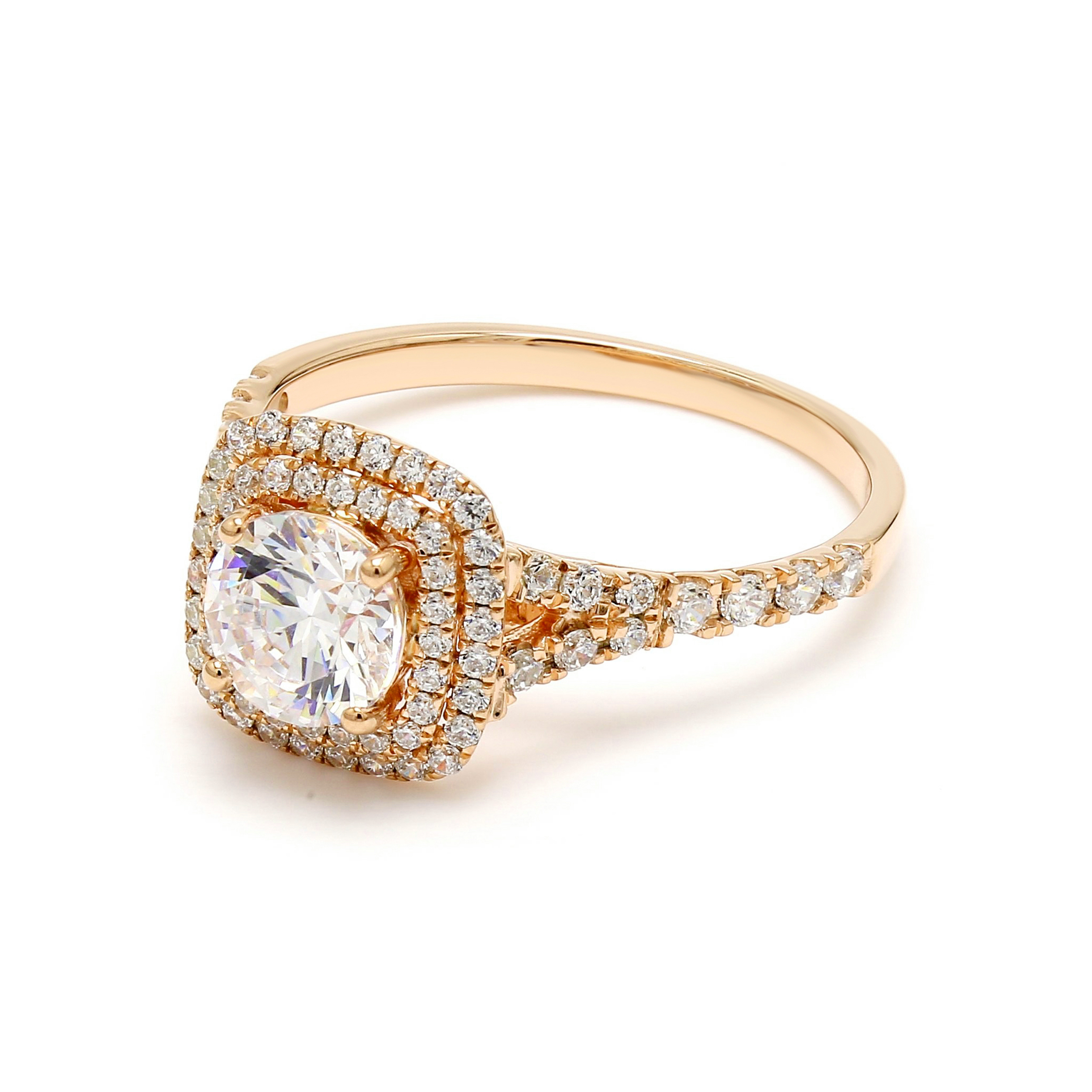 14K Yellow Gold Diamond Engagement Ring