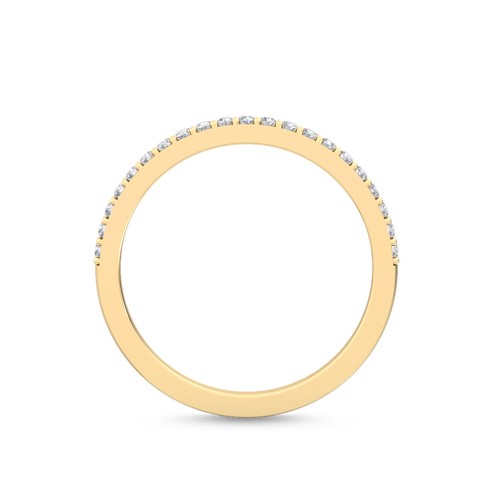14K Yellow Gold . tw. White Diamond Stackable Ring