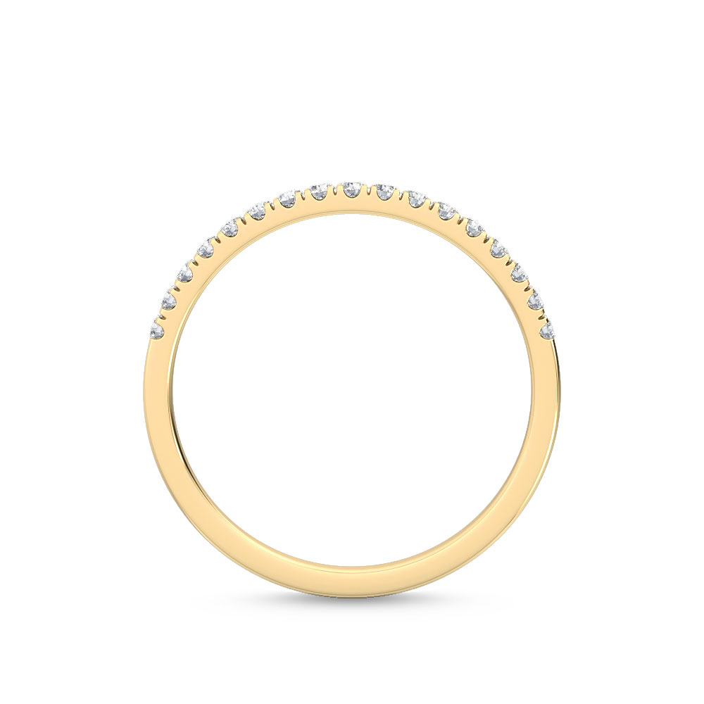 14K Yellow Gold . tw. White Diamond Stackable Ring