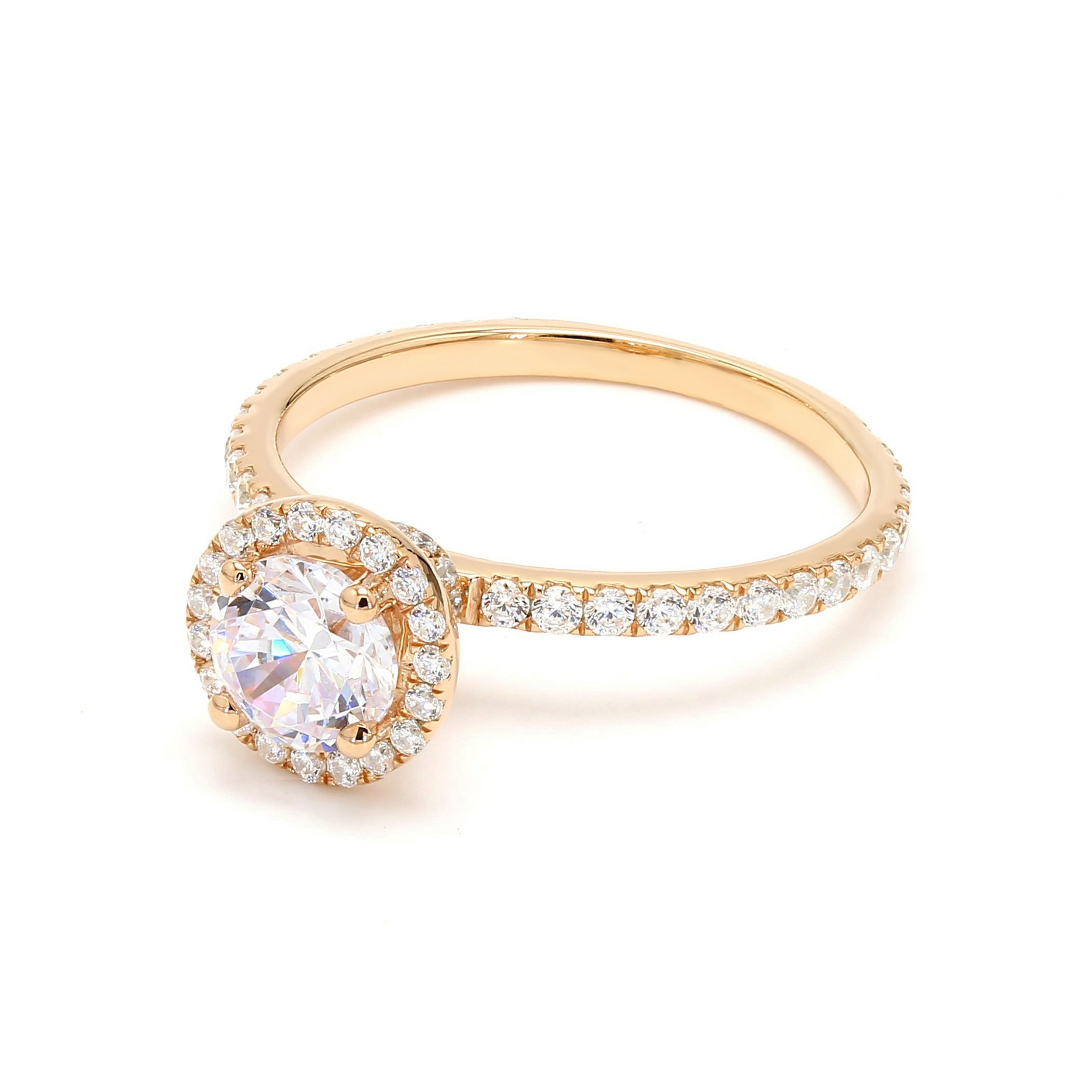 14K Yellow Gold Diamond Engagement Ring
