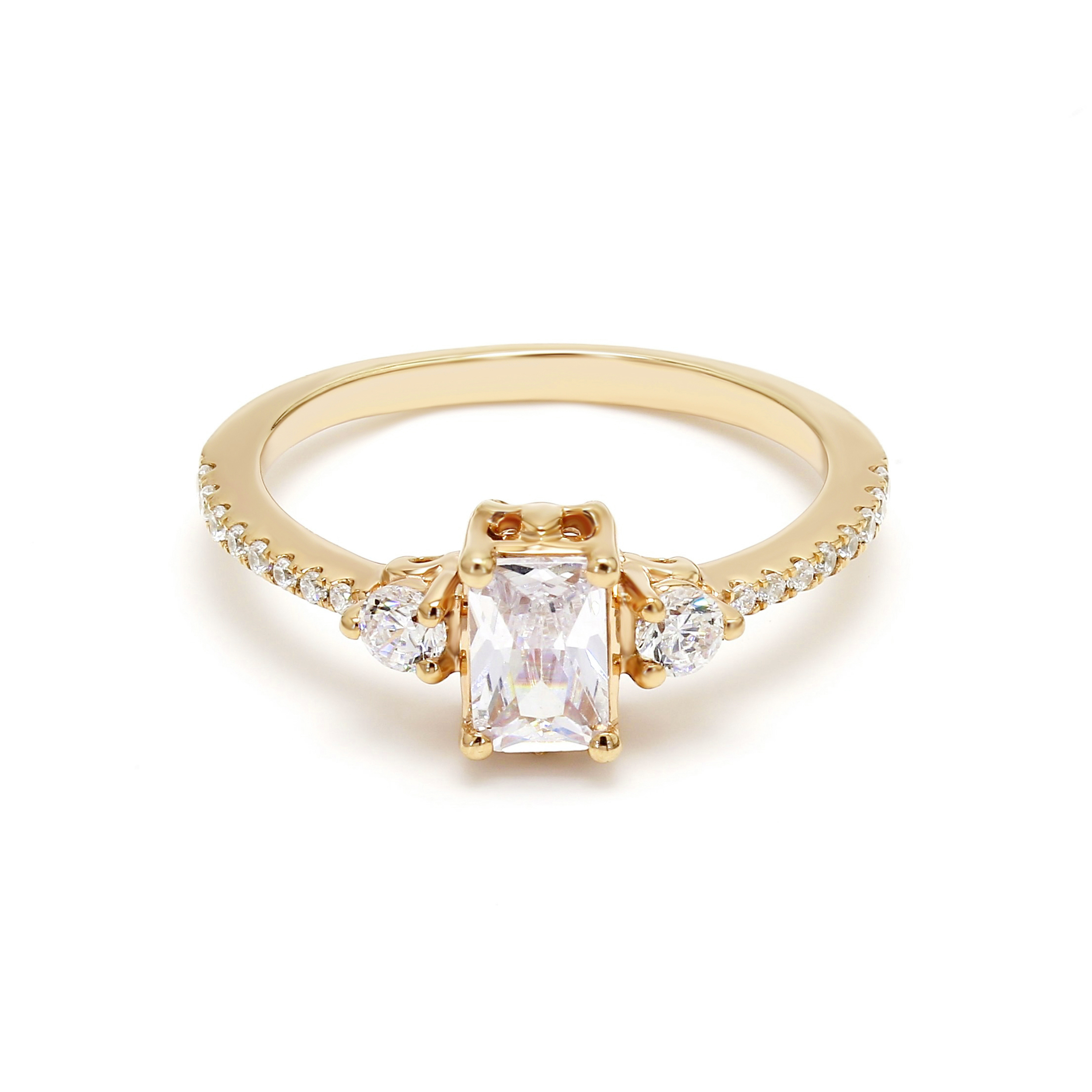 14K Yellow Gold Diamond Engagement Ring