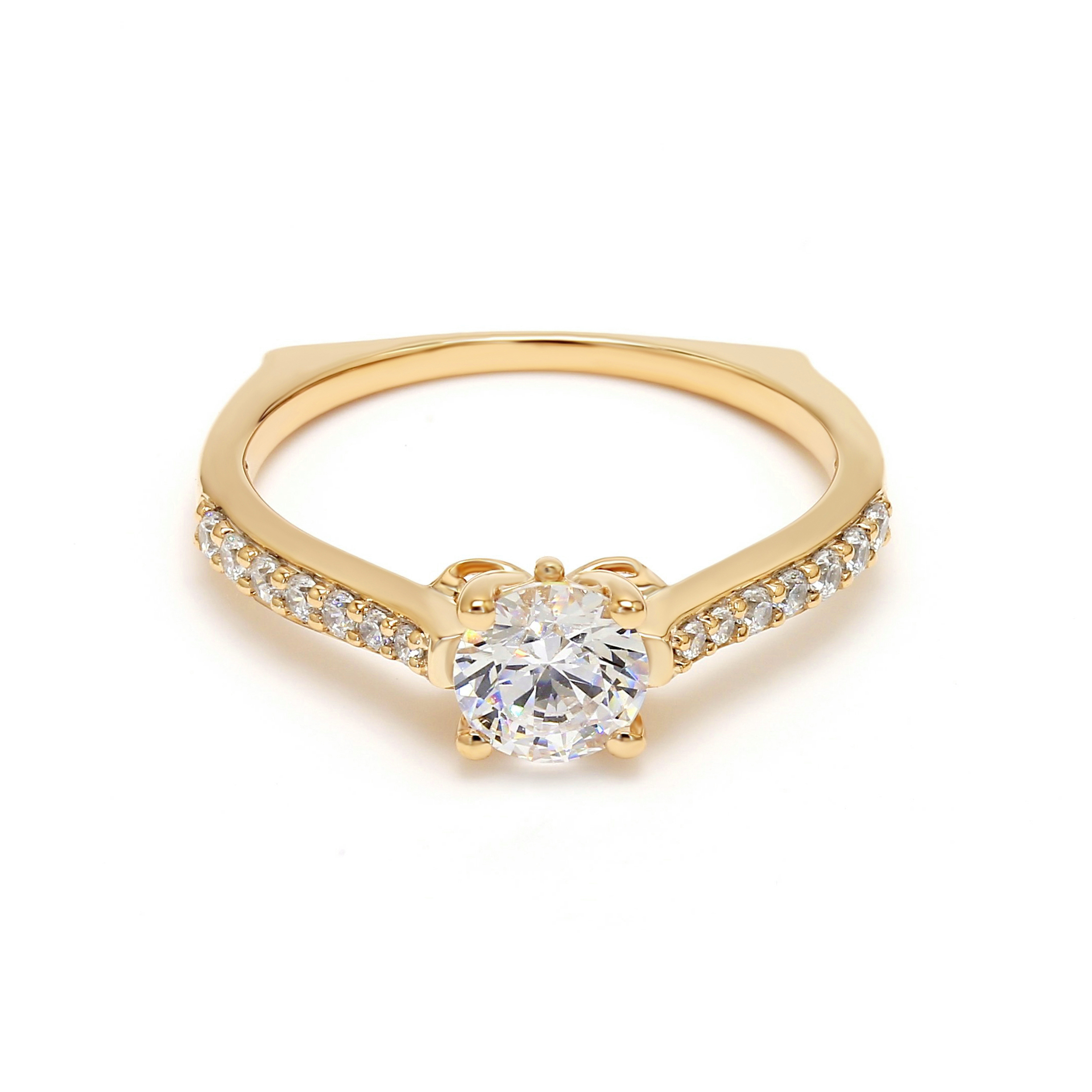 14K Yellow Gold Diamond Engagement Ring