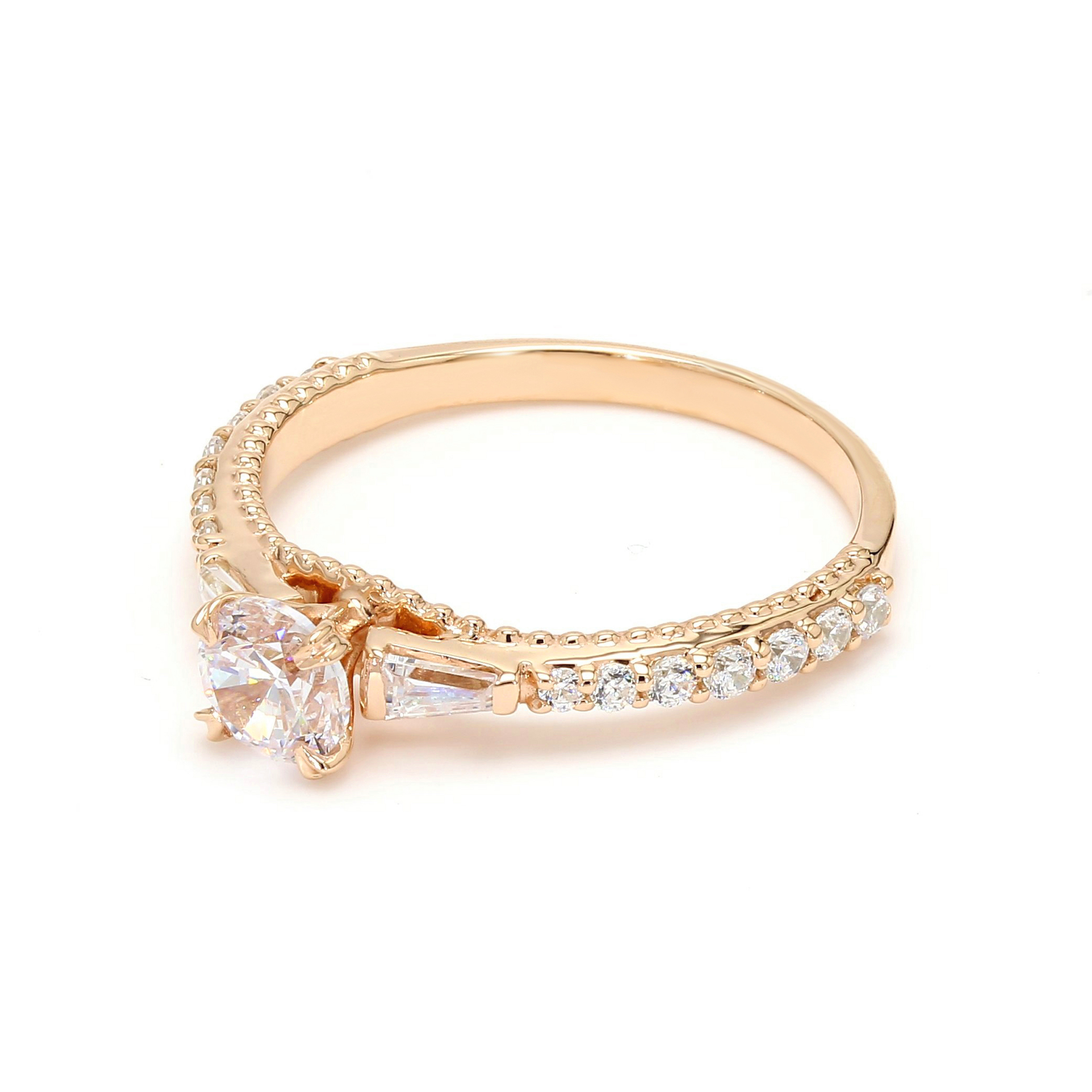 14K Yellow Gold Diamond Engagement Ring