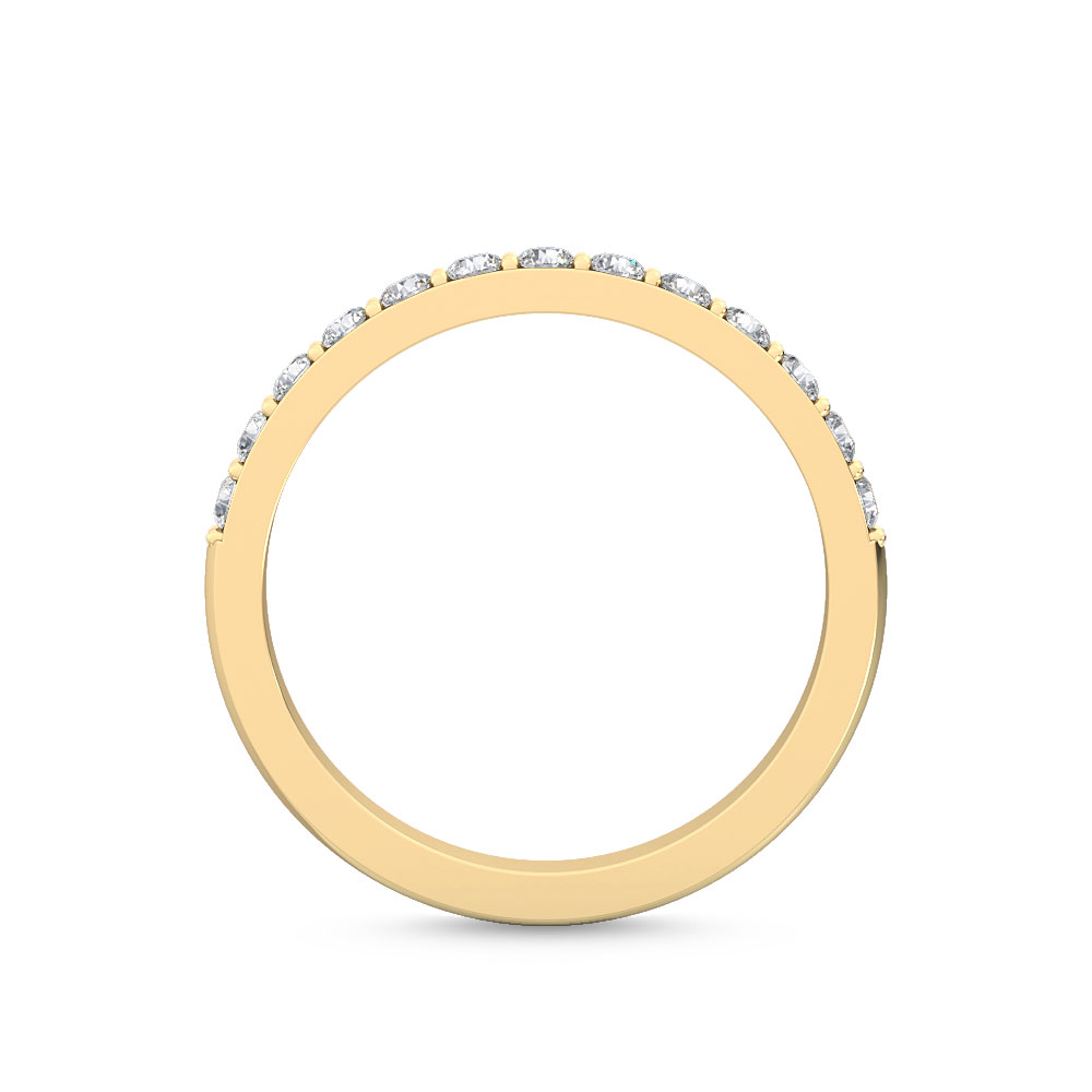 14K Yellow Gold . tw. White Diamond Stackable Ring