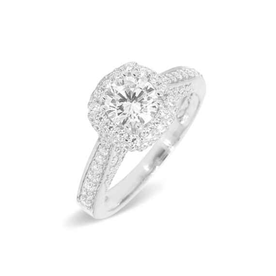 10K White Gold Diamond Engagement Ring