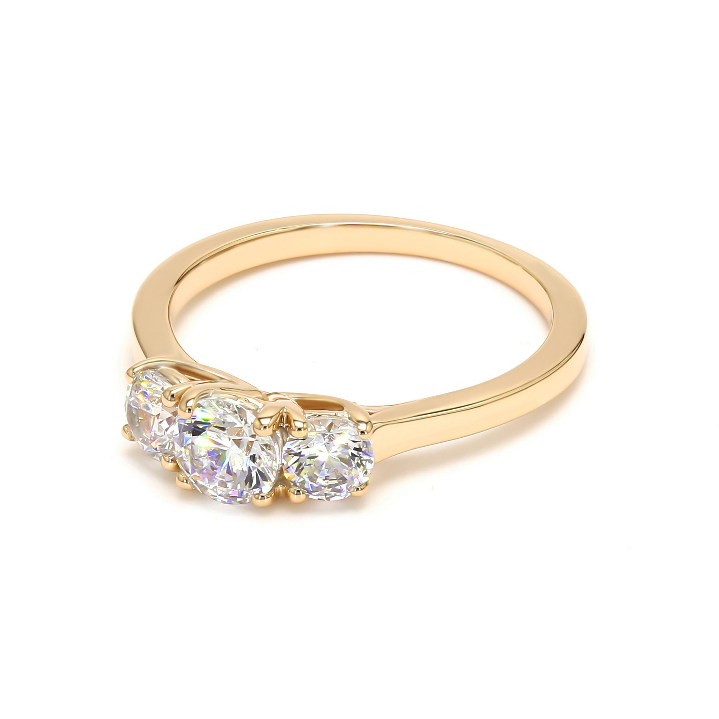 14K Yellow Gold Diamond Engagement Ring