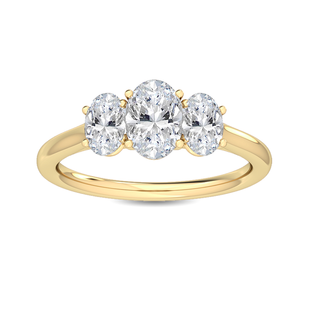 14K Yellow Gold Diamond Engagement Ring