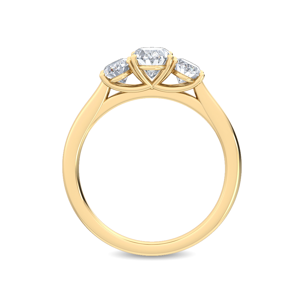 14K Yellow Gold Diamond Engagement Ring