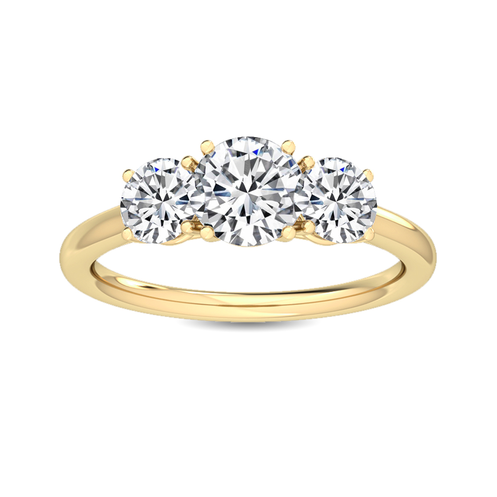14K Yellow Gold Diamond Engagement Ring