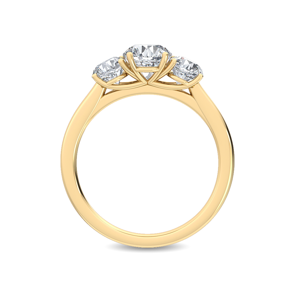 14K Yellow Gold Diamond Engagement Ring