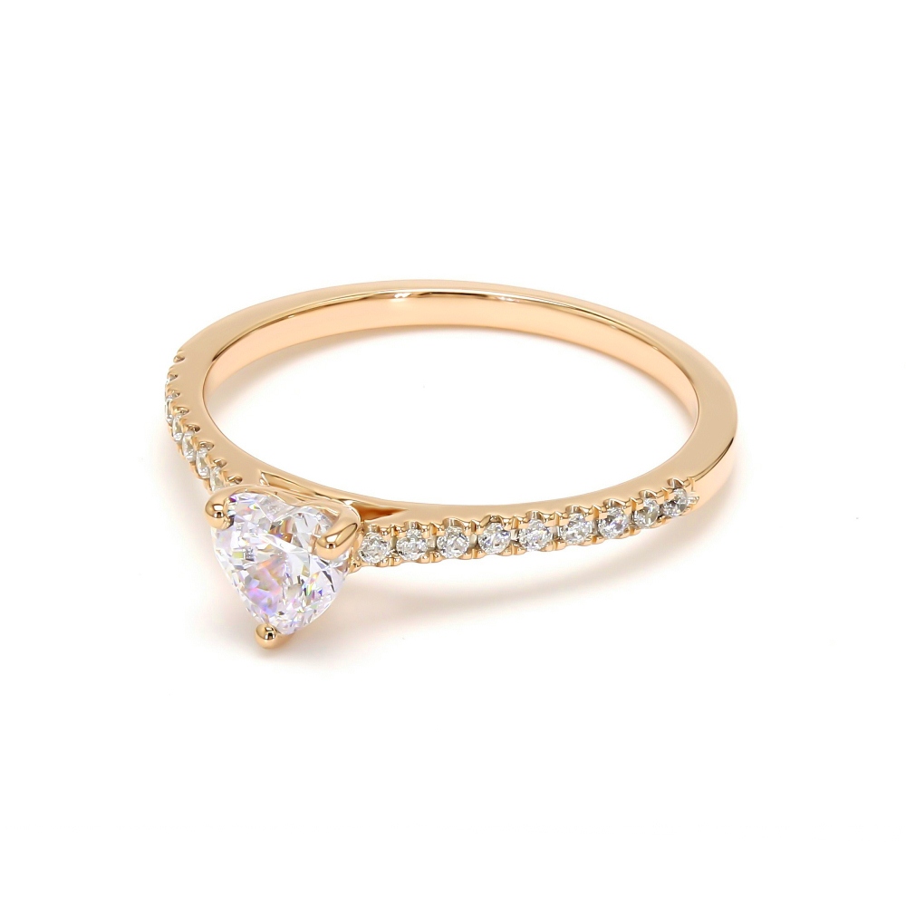 14K Yellow Gold Diamond Engagement Ring