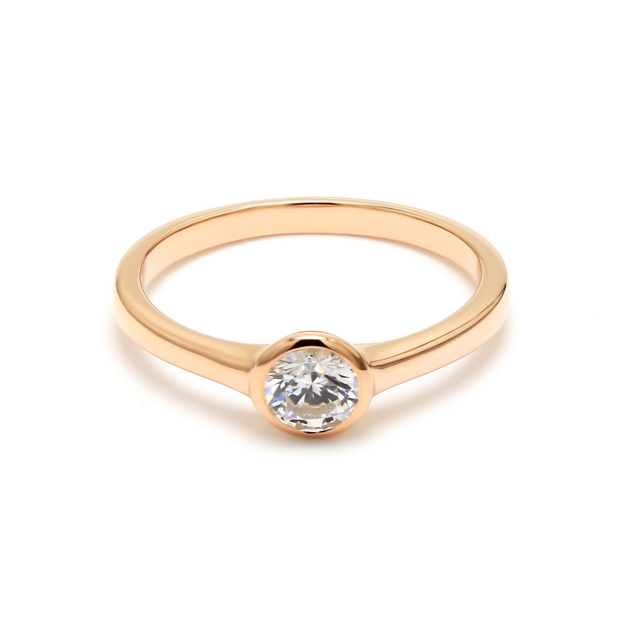 14K Yellow Gold Diamond Engagement Ring