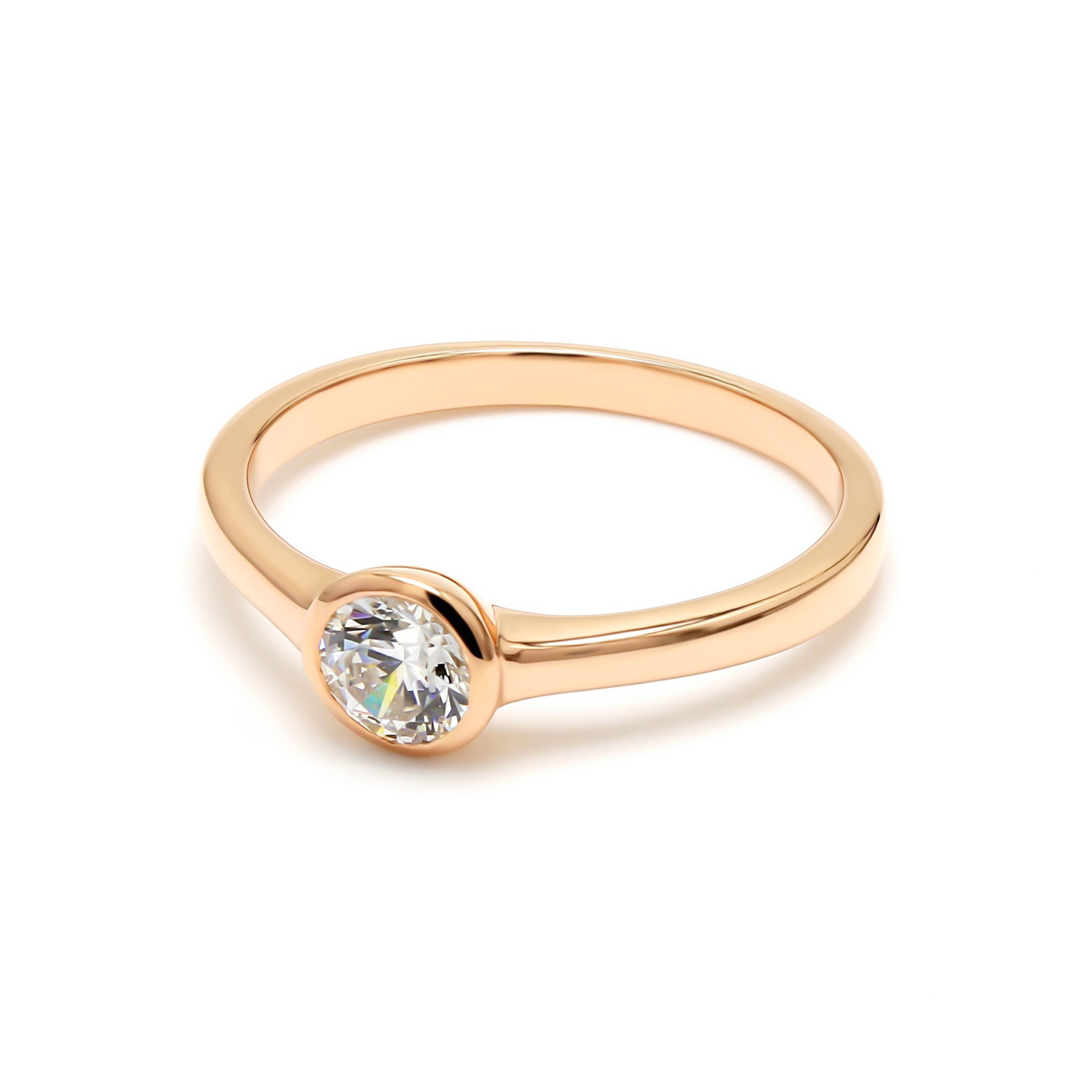 14K Yellow Gold Diamond Engagement Ring