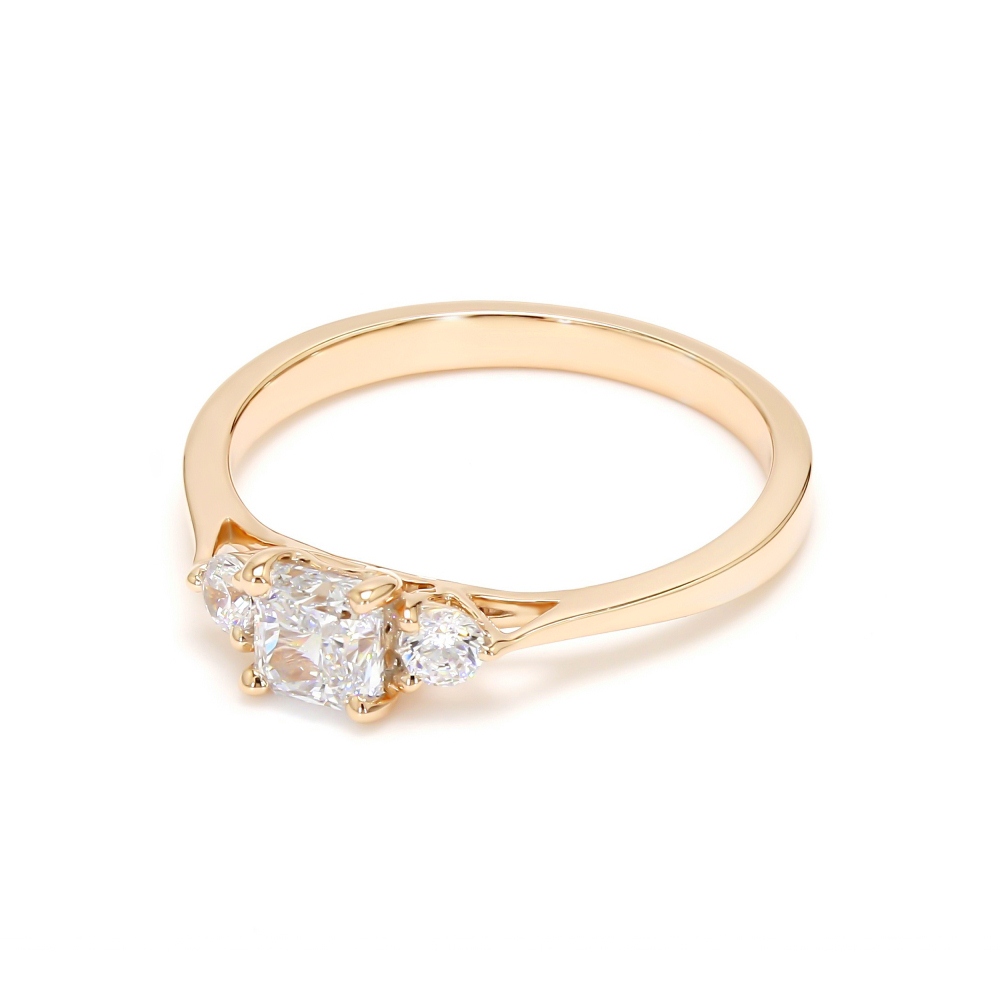 14K Yellow Gold Diamond Engagement Ring