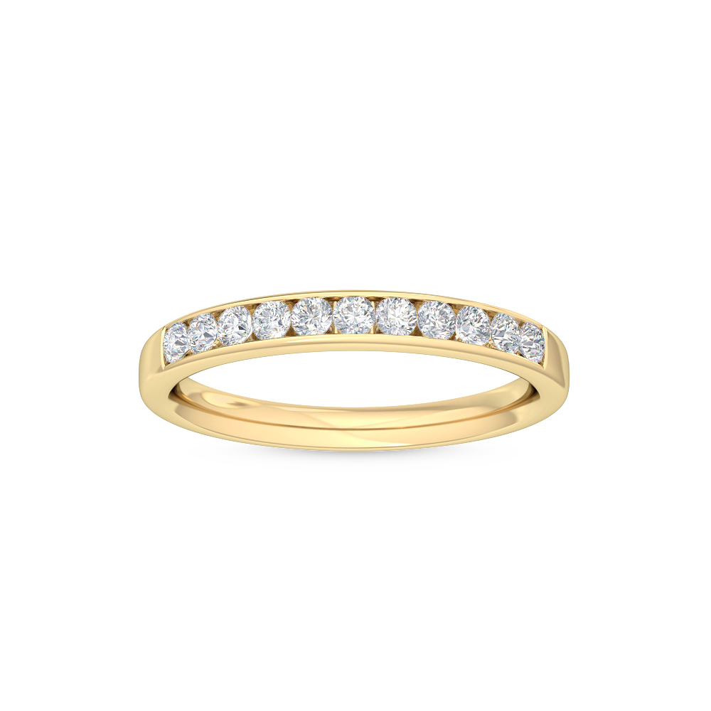 14K Yellow Gold . tw. Diamond Stackable Diamond Ring