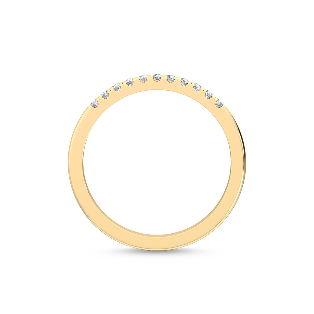 14K Yellow Gold . tw. White Diamond Stackable Ring