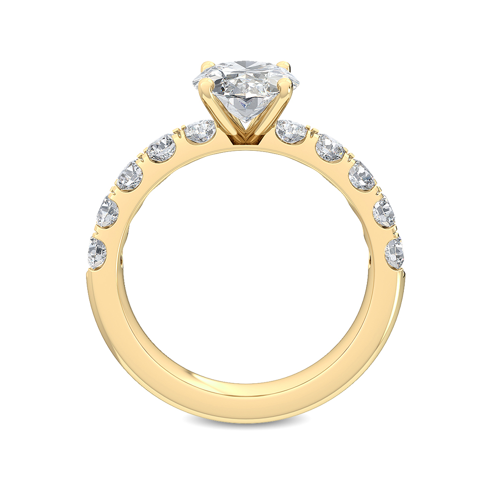 14K Yellow Gold Diamond Engagement Ring