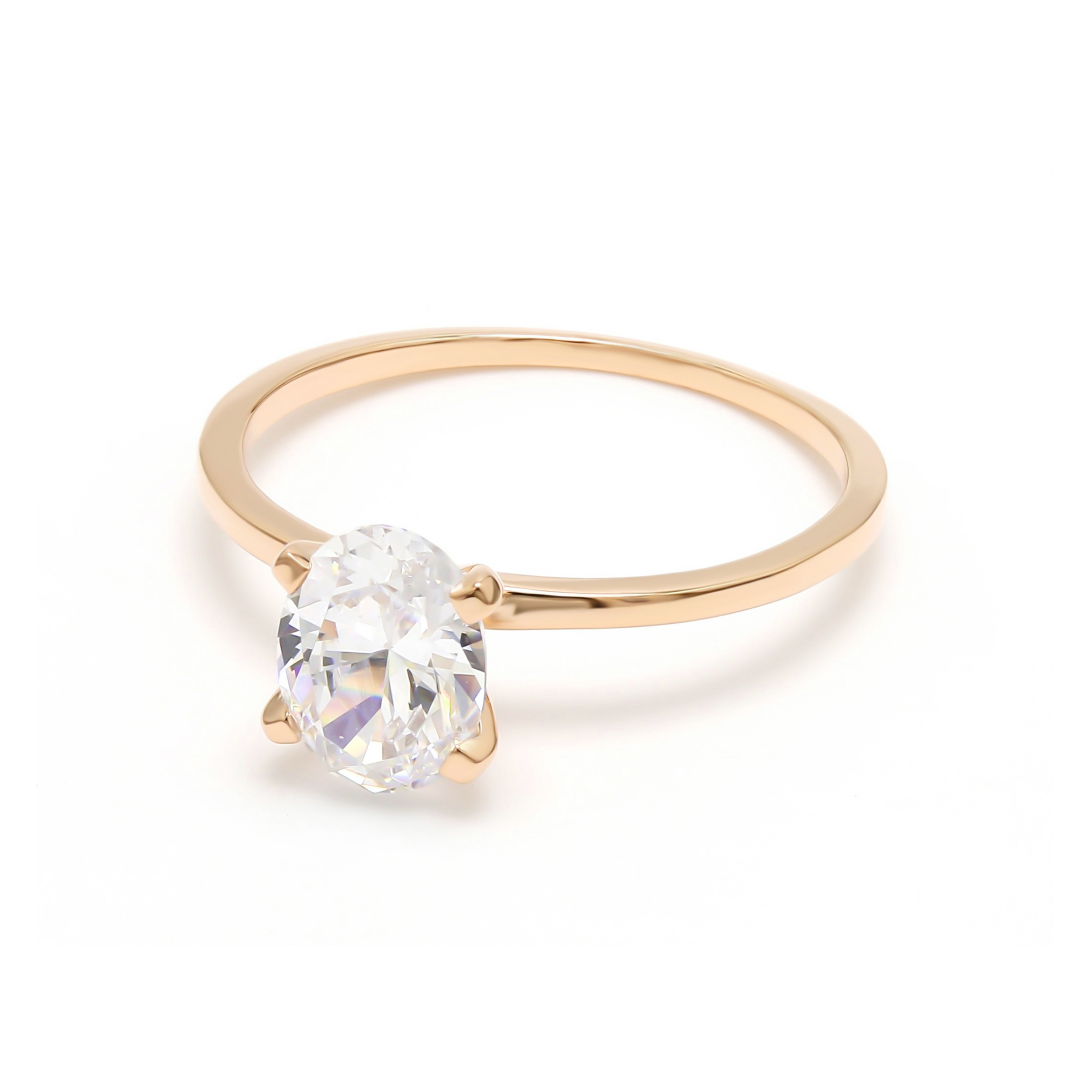 14K Yellow Gold Diamond Engagement Ring