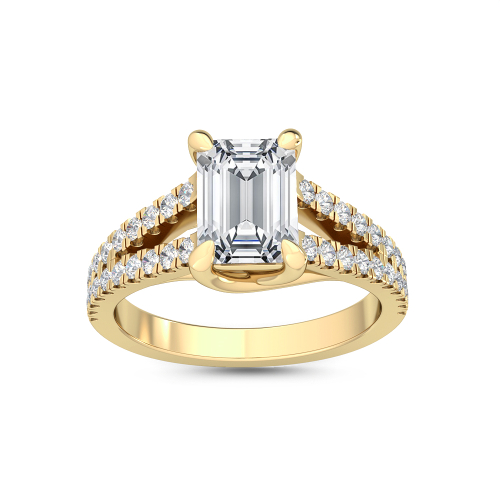 14K Yellow Gold Diamond Engagement Ring