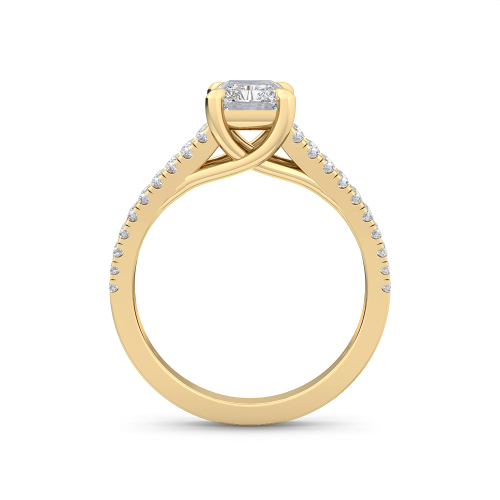 14K Yellow Gold Diamond Engagement Ring