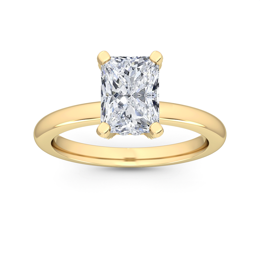 14K Yellow Gold Diamond Engagement Ring