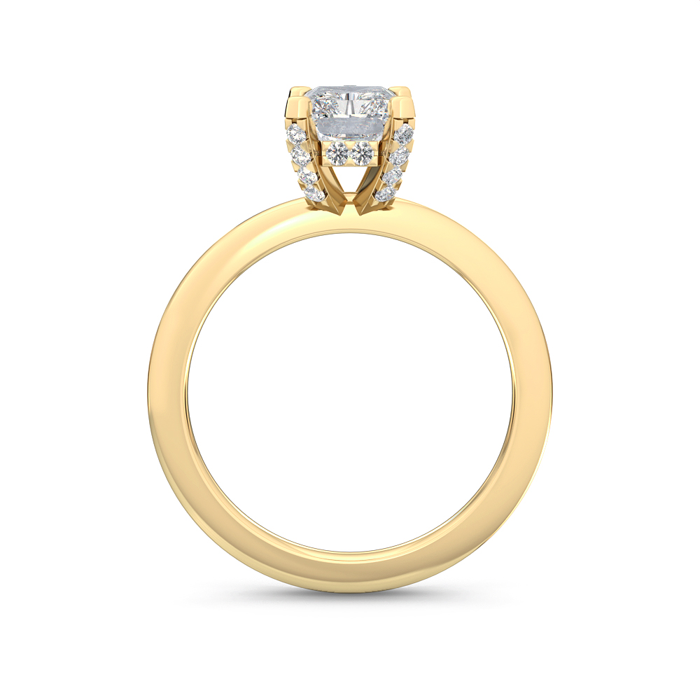 14K Yellow Gold Diamond Engagement Ring