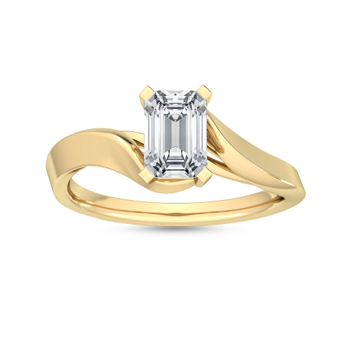 14K Yellow Gold Diamond Engagement Ring