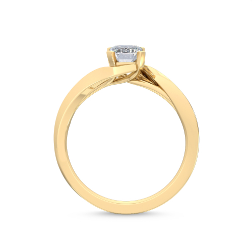 14K Yellow Gold Diamond Engagement Ring