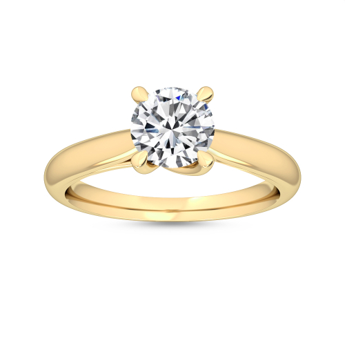 14K Yellow Gold Diamond Engagement Ring