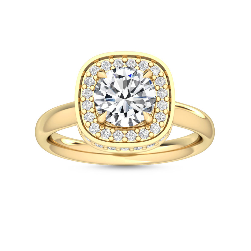 14K Yellow Gold Diamond Engagement Ring