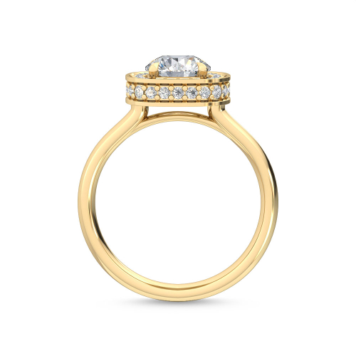 14K Yellow Gold Diamond Engagement Ring