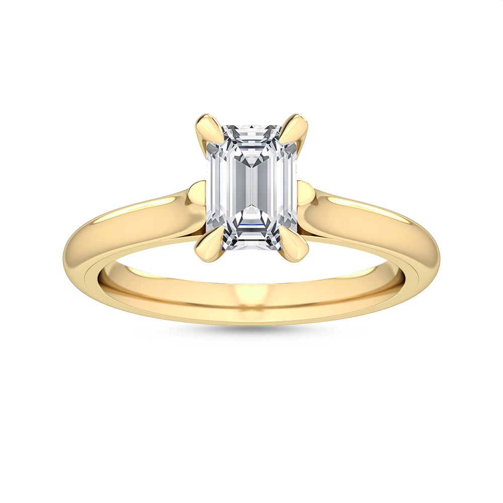 14K Yellow Gold Diamond Engagement Ring