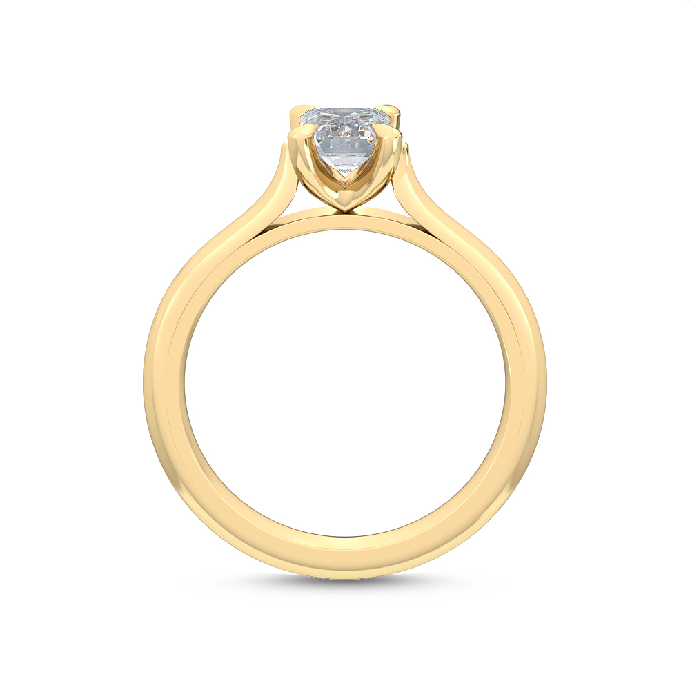 14K Yellow Gold Diamond Engagement Ring