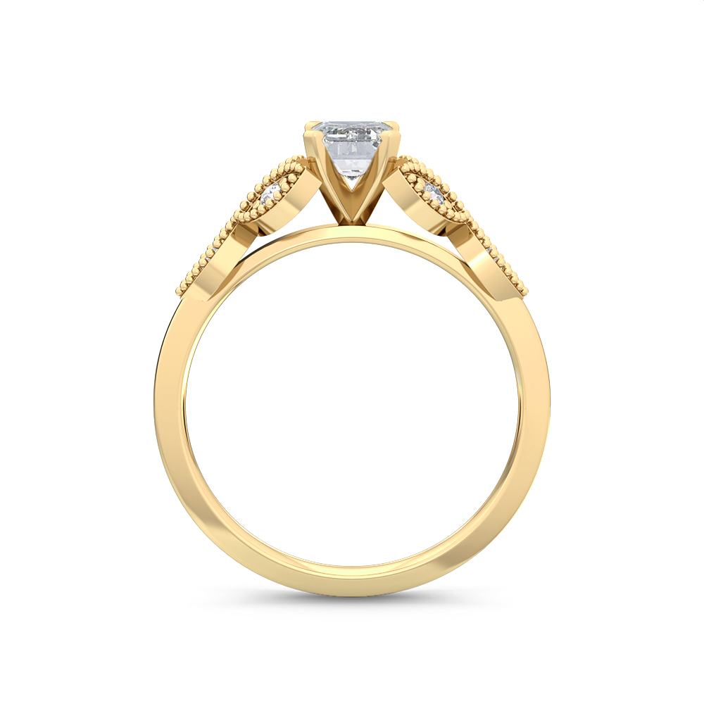 14K Yellow Gold Diamond Engagement Ring