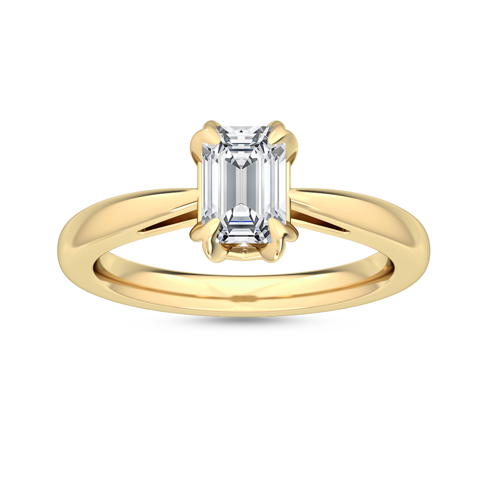 14K Yellow Gold Diamond Engagement Ring