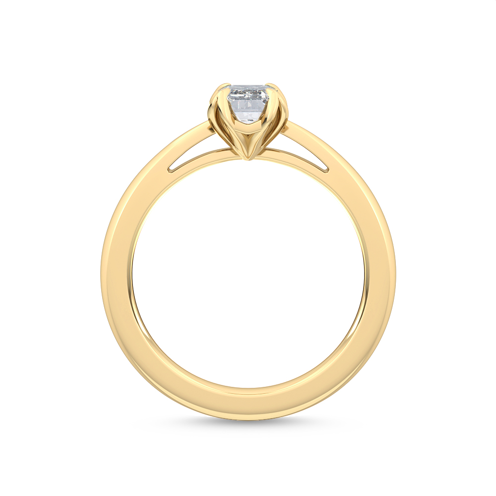 14K Yellow Gold Diamond Engagement Ring
