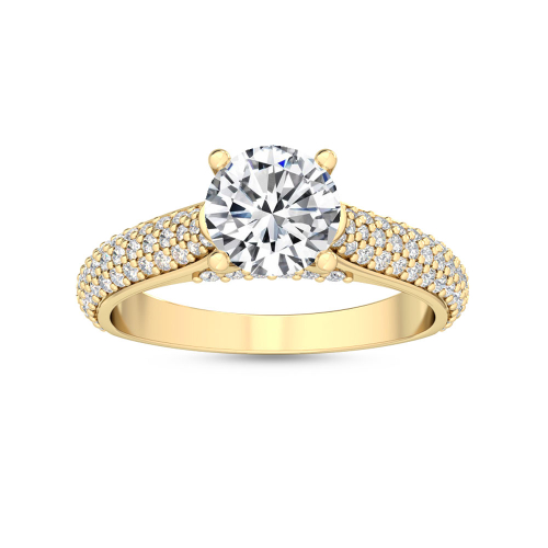14K Yellow Gold Diamond Engagement Ring