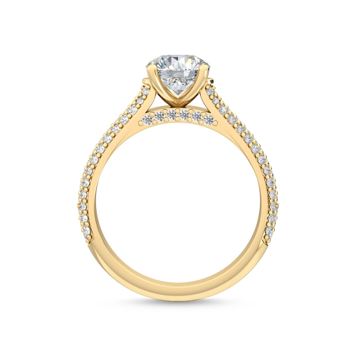 14K Yellow Gold Diamond Engagement Ring