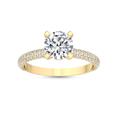 14K Yellow Gold Diamond Engagement Ring