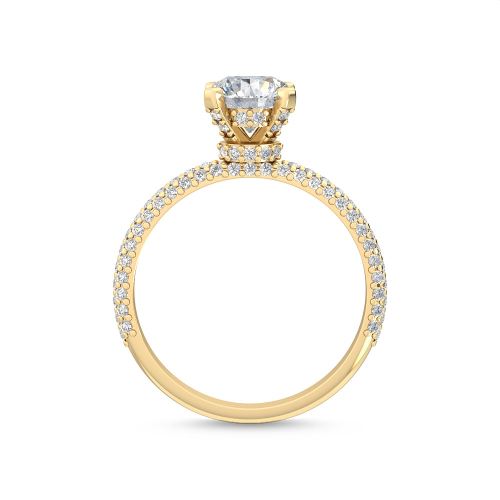 14K Yellow Gold Diamond Engagement Ring