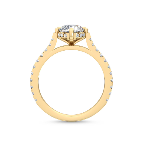 14K Yellow Gold Diamond Engagement Ring