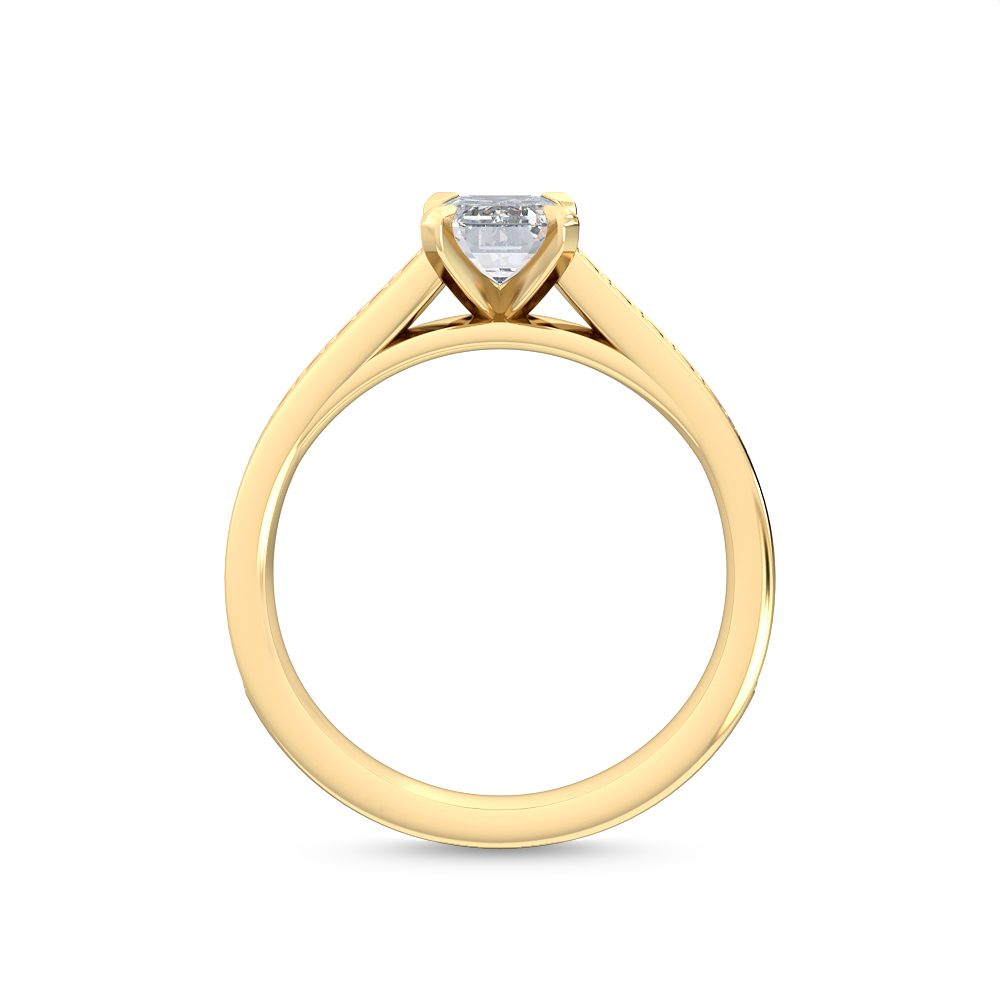 14K Yellow Gold Diamond Engagement Ring