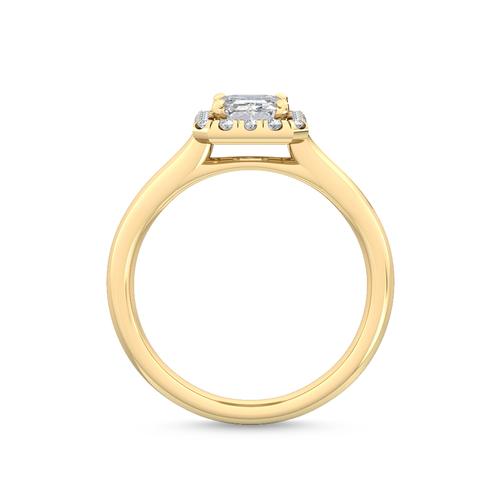 14K Yellow Gold Diamond Engagement Ring